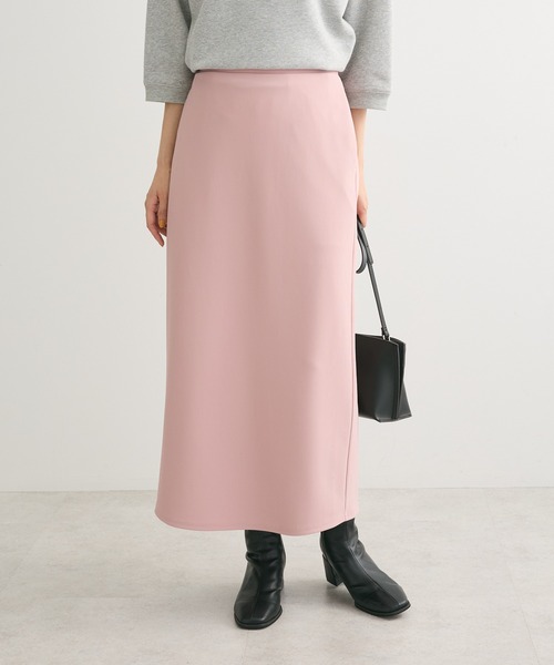 Green　Parks（グリーンパークス）の「らくスレ　Iラインスカート（スカート・レディース・ピンク/ダークブラウン/ブラック/ホワイト系その他2・FREE）」の4枚目の写真