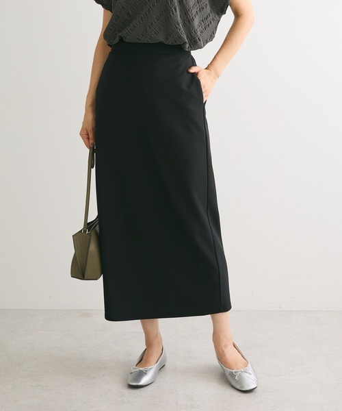 Green　Parks（グリーンパークス）の「らくスレ　Iラインスカート（スカート・レディース・ピンク/ダークブラウン/ブラック/ホワイト系その他2・FREE）」の3枚目の写真