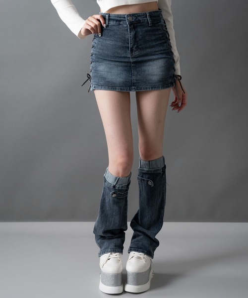 レッグカバーsetデニムスカパン（スカート）｜DearMyLoveMillor（ディアマイラブミラー）