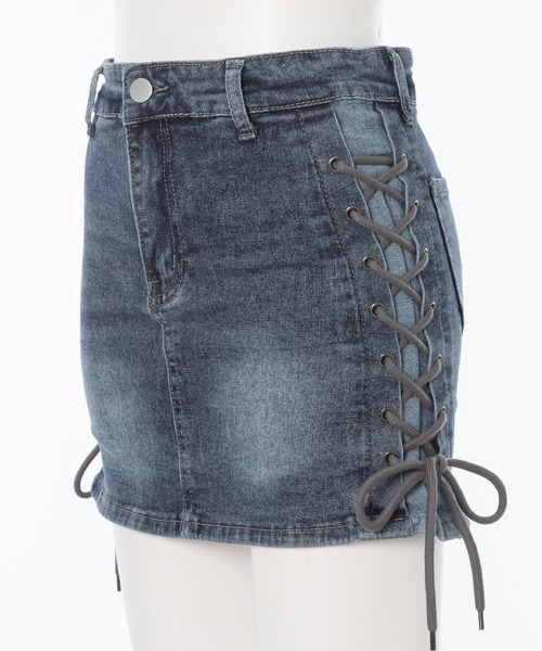 DearMyLoveMillor（ディアマイラブミラー）の「レッグカバーsetデニムスカパン（スカート・レディース・インディゴブルー・SMALL/MEDIUM/LARGE/LL）」の15枚目の写真
