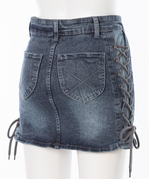 DearMyLoveMillor（ディアマイラブミラー）の「レッグカバーsetデニムスカパン（スカート・レディース・インディゴブルー・SMALL/MEDIUM/LARGE/LL）」の16枚目の写真