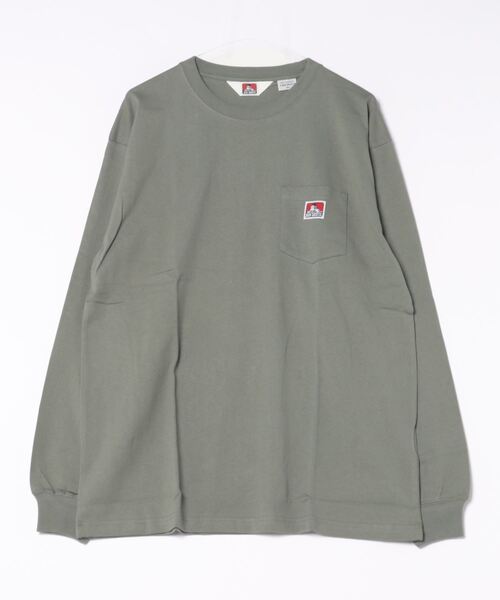 BEN DAVIS（ベンデイビス）の「【BEN DAVIS/ベンデイビス】オーバーサイズ 長袖 ロンT ブランドネーム ポケット付き（Tシャツ/カットソー・メンズ・ホワイト/グレイッシュブルー/ブラック/グレー/カーキ/ダークグリーン・X-LARGE/LARGE/MEDIUM/SMALL）」の14枚目の写真