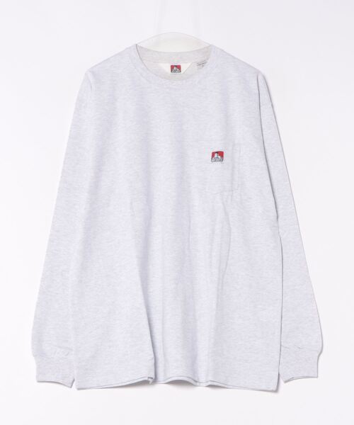 BEN DAVIS（ベンデイビス）の「【BEN DAVIS/ベンデイビス】オーバーサイズ 長袖 ロンT ブランドネーム ポケット付き（Tシャツ/カットソー・メンズ・ホワイト/グレイッシュブルー/ブラック/グレー/カーキ/ダークグリーン・X-LARGE/LARGE/MEDIUM/SMALL）」の8枚目の写真
