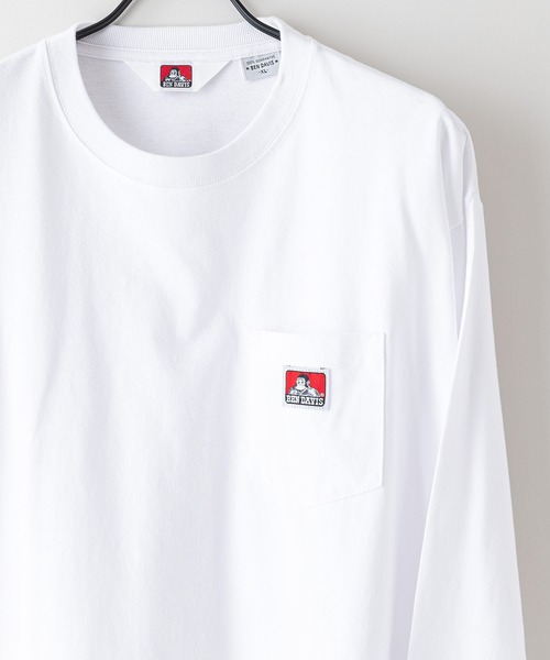 BEN DAVIS（ベンデイビス）の「【BEN DAVIS/ベンデイビス】オーバーサイズ 長袖 ロンT ブランドネーム ポケット付き（Tシャツ/カットソー・メンズ・ホワイト/グレイッシュブルー/ブラック/グレー/カーキ/ダークグリーン・X-LARGE/LARGE/MEDIUM/SMALL）」の16枚目の写真