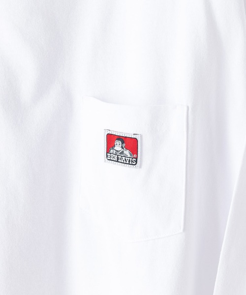 BEN DAVIS（ベンデイビス）の「【BEN DAVIS/ベンデイビス】オーバーサイズ 長袖 ロンT ブランドネーム ポケット付き（Tシャツ/カットソー・メンズ・ホワイト/グレイッシュブルー/ブラック/グレー/カーキ/ダークグリーン・X-LARGE/LARGE/MEDIUM/SMALL）」の11枚目の写真