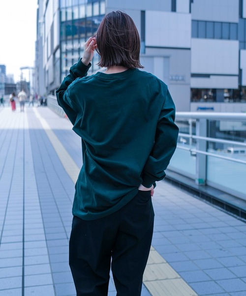 BEN DAVIS（ベンデイビス）の「【BEN DAVIS/ベンデイビス】オーバーサイズ 長袖 ロンT ブランドネーム ポケット付き（Tシャツ/カットソー・メンズ・ホワイト/グレイッシュブルー/ブラック/グレー/カーキ/ダークグリーン・X-LARGE/LARGE/MEDIUM/SMALL）」の21枚目の写真