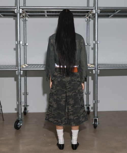 FOLLOWIN（フォロウィン）の「[UNISEX]カモカーゴ8分丈バミューダパンツ（カーゴパンツ・レディース・カーキ・LARGE/MEDIUM/SMALL）」の20枚目の写真