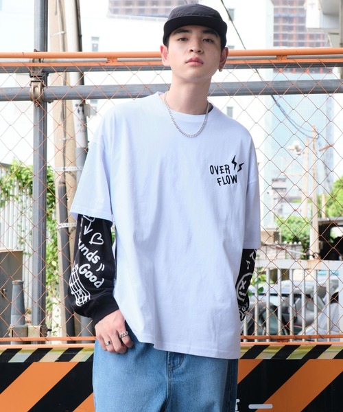 WEGO（ウィゴー）の「WEGO/アクセ付きアンサンブルT（アンサンブル・メンズ・ホワイト/ブラック・MEDIUM/LARGE）」の5枚目の写真