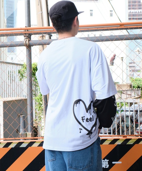 WEGO（ウィゴー）の「WEGO/アクセ付きアンサンブルT（アンサンブル・メンズ・ホワイト/ブラック・MEDIUM/LARGE）」の6枚目の写真