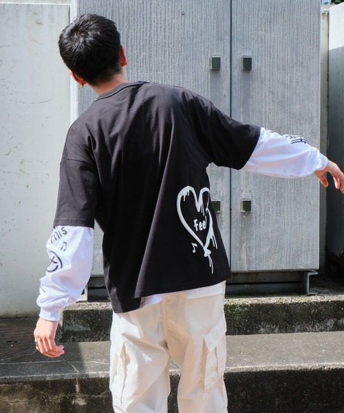 WEGO（ウィゴー）の「WEGO/アクセ付きアンサンブルT（アンサンブル・メンズ・ホワイト/ブラック・MEDIUM/LARGE）」の13枚目の写真