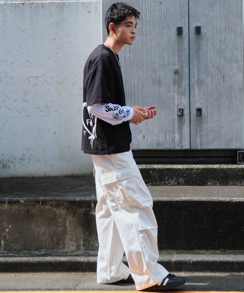 WEGO（ウィゴー）の「WEGO/アクセ付きアンサンブルT（アンサンブル・メンズ・ホワイト/ブラック・MEDIUM/LARGE）」の16枚目の写真