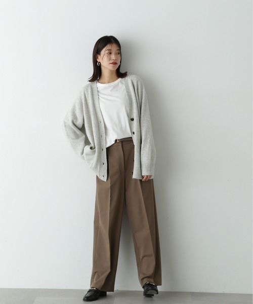 N.（N. Natural Beauty Basic）（エヌエヌナチュラルビューティーベーシック）の「センタープレスベルトツキワイドパンツⅡ（その他パンツ・レディース・グレー/ブラウン/ベージュ・MEDIUM/SMALL）」の11枚目の写真