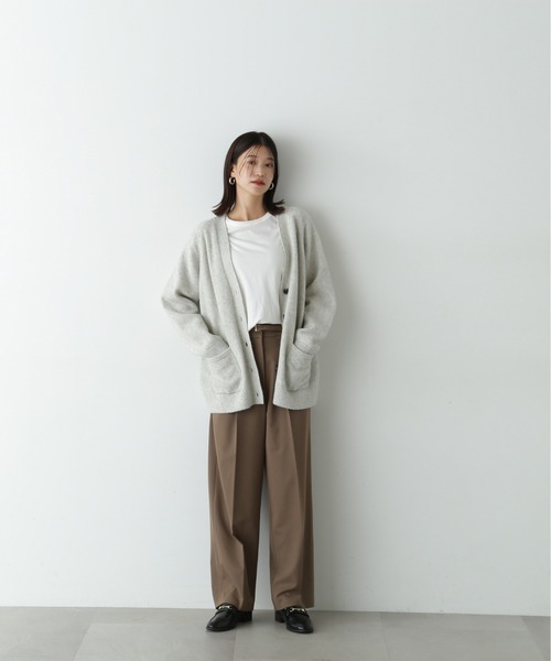 N.（N. Natural Beauty Basic）（エヌエヌナチュラルビューティーベーシック）の「センタープレスベルトツキワイドパンツⅡ（その他パンツ・レディース・グレー/ブラウン/ベージュ・MEDIUM/SMALL）」の13枚目の写真