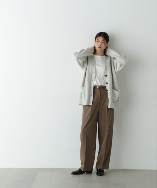 N.（N. Natural Beauty Basic）（エヌエヌナチュラルビューティーベーシック）の「センタープレスベルトツキワイドパンツⅡ（その他パンツ・レディース・グレー/ブラウン/ベージュ・MEDIUM/SMALL）」の14枚目の写真