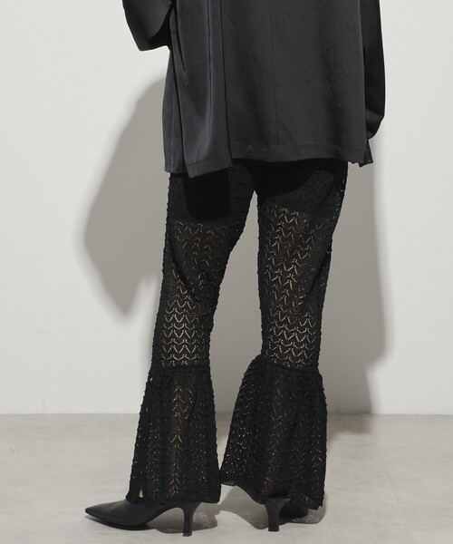 Firsthand（ファーストハンド）の「Firsthand/ファーストハンド レース編みニットパンツ（その他パンツ・レディース・オフホワイト/ブラック・ﾌﾘ-）」の12枚目の写真