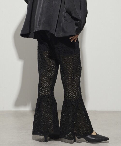 Firsthand（ファーストハンド）の「Firsthand/ファーストハンド レース編みニットパンツ（その他パンツ・レディース・オフホワイト/ブラック・ﾌﾘ-）」の14枚目の写真