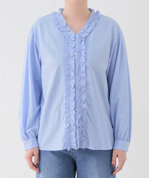 【セール】フロントフリルVネックブラウス（シャツ/ブラウス）｜JOURNAL STANDARD relume（ジャーナルスタンダード レリューム）