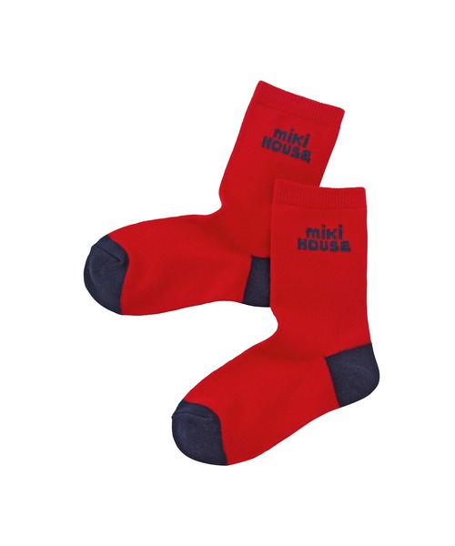 MIKI HOUSE（ミキハウス）の「【WEB限定】ロゴソックス（11cm－23cm）（ソックス/靴下・キッズ・レッド/サックスブルー/イエロー/ネイビー/ホワイト/レッド系その他/ライトグリーン/ピンク/グリーン・17cm/15cm/13cm/11cm/21cm/19cm/13-15cm/15-17cm/17-19cm/19-21cm/21-23cm/11-13cm）」の8枚目の写真