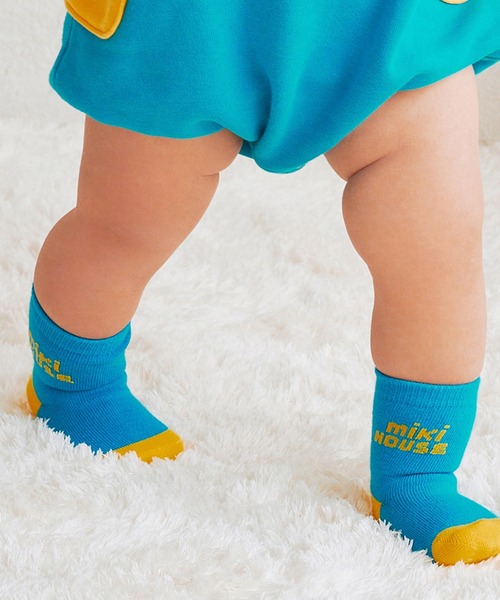 MIKI HOUSE（ミキハウス）の「【WEB限定】ロゴソックス（11cm－23cm）（ソックス/靴下・キッズ・レッド/サックスブルー/イエロー/ネイビー/ホワイト/レッド系その他/ライトグリーン/ピンク/グリーン・17cm/15cm/13cm/11cm/21cm/19cm/13-15cm/15-17cm/17-19cm/19-21cm/21-23cm/11-13cm）」の5枚目の写真