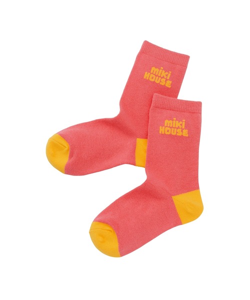 MIKI HOUSE（ミキハウス）の「【WEB限定】ロゴソックス（11cm－23cm）（ソックス/靴下・キッズ・レッド/サックスブルー/イエロー/ネイビー/ホワイト/レッド系その他/ライトグリーン/ピンク/グリーン・17cm/15cm/13cm/11cm/21cm/19cm/13-15cm/15-17cm/17-19cm/19-21cm/21-23cm/11-13cm）」の7枚目の写真