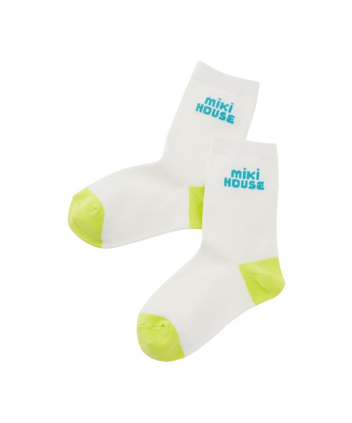 MIKI HOUSE（ミキハウス）の「【WEB限定】ロゴソックス（11cm－23cm）（ソックス/靴下・キッズ・レッド/サックスブルー/イエロー/ネイビー/ホワイト/レッド系その他/ライトグリーン/ピンク/グリーン・17cm/15cm/13cm/11cm/21cm/19cm/13-15cm/15-17cm/17-19cm/19-21cm/21-23cm/11-13cm）」の18枚目の写真