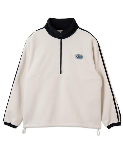 WEGO（ウィゴー）の「WEGO/フリースワンポイントハーフZIPプルオーバー（スウェット・メンズ・ブラック/オフホワイト/ネイビー・MEDIUM/LARGE）」の5枚目の写真