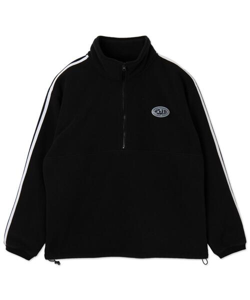 WEGO（ウィゴー）の「WEGO/フリースワンポイントハーフZIPプルオーバー（スウェット・メンズ・ブラック/オフホワイト/ネイビー・MEDIUM/LARGE）」の6枚目の写真