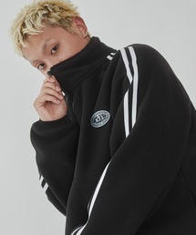 WEGO/フリースワンポイントハーフZIPプルオーバー