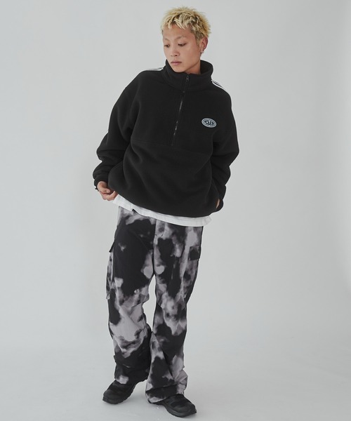 WEGO（ウィゴー）の「WEGO/フリースワンポイントハーフZIPプルオーバー（スウェット・メンズ・ブラック/オフホワイト/ネイビー・MEDIUM/LARGE）」の14枚目の写真