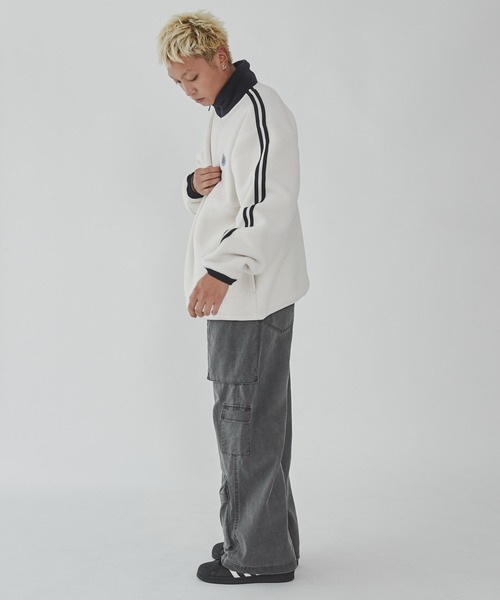 WEGO（ウィゴー）の「WEGO/フリースワンポイントハーフZIPプルオーバー（スウェット・メンズ・ブラック/オフホワイト/ネイビー・MEDIUM/LARGE）」の20枚目の写真