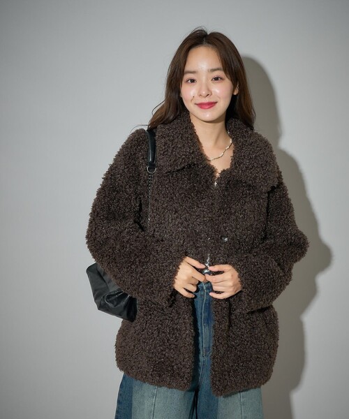 PUBLUX（パブリュクス）の「PUBLUX/パブリュクス プードルファーコート　限定展開（その他アウター・レディース・ブラウン/ベージュ・ﾌﾘ-）」の16枚目の写真