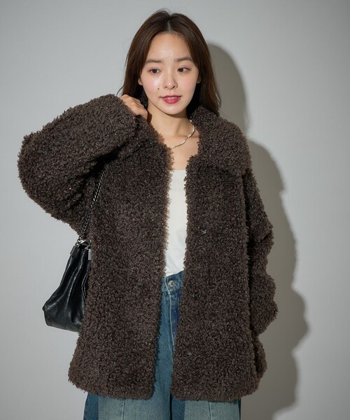 PUBLUX（パブリュクス）の「PUBLUX/パブリュクス プードルファーコート　限定展開（その他アウター・レディース・ブラウン/ベージュ・ﾌﾘ-）」の21枚目の写真