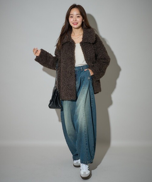 PUBLUX（パブリュクス）の「PUBLUX/パブリュクス プードルファーコート　限定展開（その他アウター・レディース・ブラウン/ベージュ・ﾌﾘ-）」の22枚目の写真