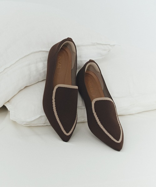 NICAL（ニカル）の「【NICAL】洗えるバイカラーニットパンプス/544304（パンプス・レディース・グレー/ネイビー/ブラック/ホワイト/ライトブルー/ブラウン・22.5cm/23.5cm/24.5cm/23.0cm/24.0cm/25.0cm/22.0cm/25.5cm）」の4枚目の写真