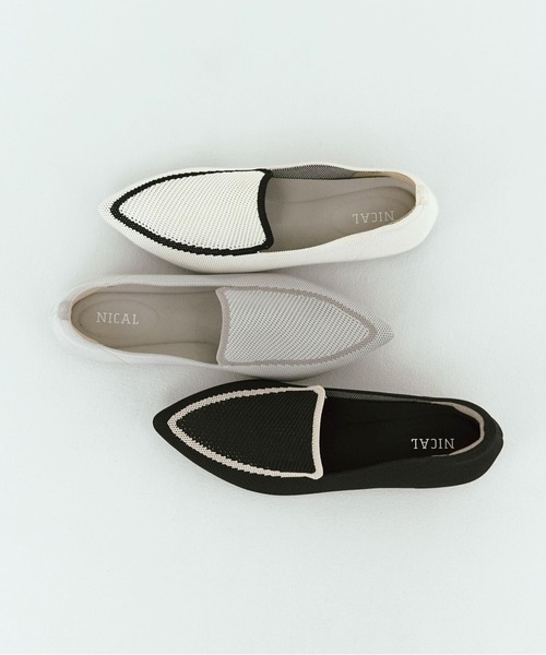 NICAL（ニカル）の「【NICAL】洗えるバイカラーニットパンプス/544304（パンプス・レディース・グレー/ネイビー/ブラック/ホワイト/ライトブルー/ブラウン・22.5cm/23.5cm/24.5cm/23.0cm/24.0cm/25.0cm/22.0cm/25.5cm）」の5枚目の写真