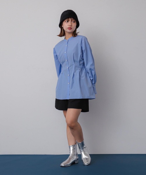 SENSE OF PLACE by URBAN RESEARCH（センスオブプレイスバイアーバンリサーチ）の「ダブルタックショートパンツ（その他パンツ・レディース・ブラック/グレー・SMALL/MEDIUM）」の6枚目の写真