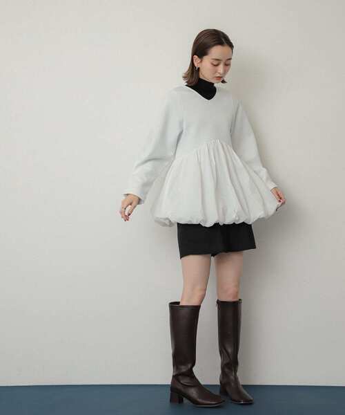 SENSE OF PLACE by URBAN RESEARCH（センスオブプレイスバイアーバンリサーチ）の「ダブルタックショートパンツ（その他パンツ・レディース・ブラック/グレー・SMALL/MEDIUM）」の7枚目の写真