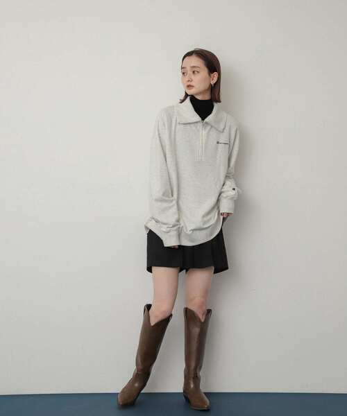 SENSE OF PLACE by URBAN RESEARCH（センスオブプレイスバイアーバンリサーチ）の「ダブルタックショートパンツ（その他パンツ・レディース・ブラック/グレー・SMALL/MEDIUM）」の9枚目の写真