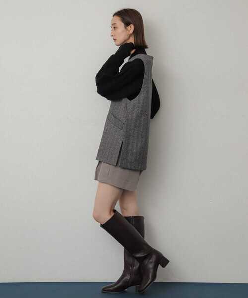 SENSE OF PLACE by URBAN RESEARCH（センスオブプレイスバイアーバンリサーチ）の「ダブルタックショートパンツ（その他パンツ・レディース・ブラック/グレー・SMALL/MEDIUM）」の13枚目の写真