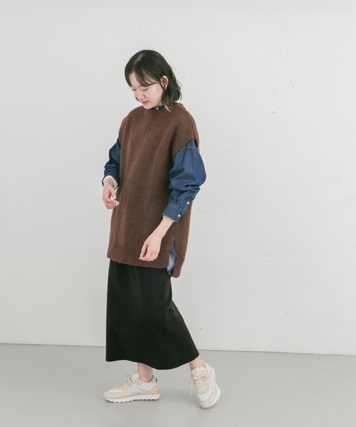 ella_selectshop 2wayベスト 楽天市場】JUNOAH callautia 【丈選べる】2wayラメシャギー