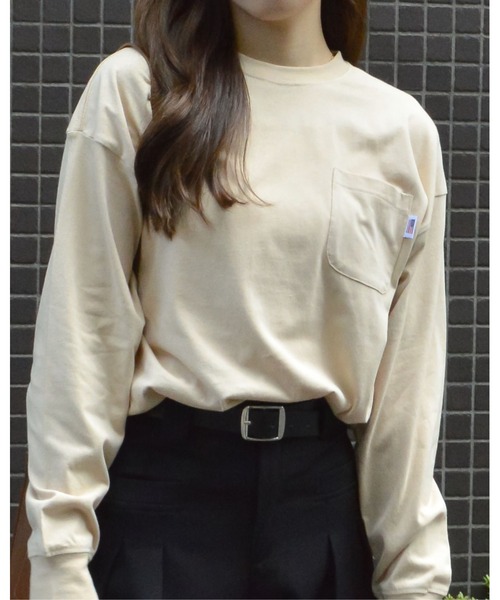 spiritoso(スピリトーゾ)の「【spiritoso】USAコットン ロンT(CP)(Tシャツ/カットソー・レディース・ブラック/カーキ/パープル/ブルー系その他/ベージュ・FREE)」の7枚目の写真