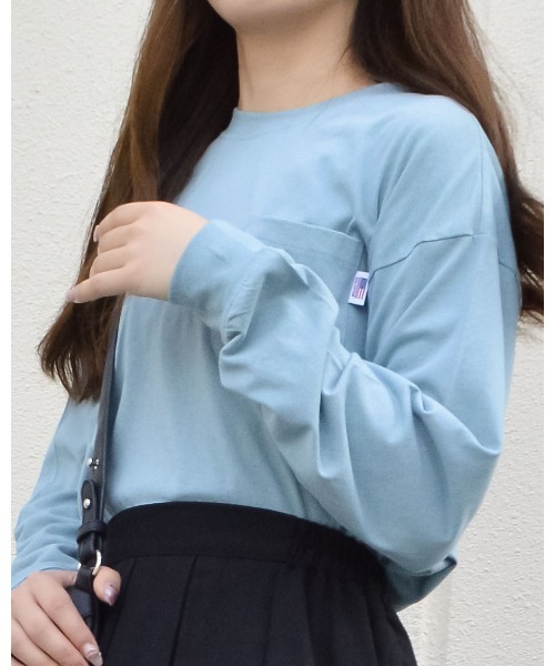 spiritoso(スピリトーゾ)の「【spiritoso】USAコットン ロンT(CP)(Tシャツ/カットソー・レディース・ブラック/カーキ/パープル/ブルー系その他/ベージュ・FREE)」の12枚目の写真