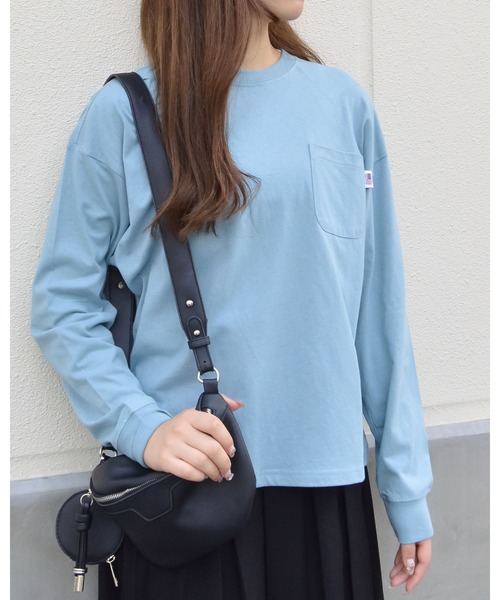 spiritoso(スピリトーゾ)の「【spiritoso】USAコットン ロンT(CP)(Tシャツ/カットソー・レディース・ブラック/カーキ/パープル/ブルー系その他/ベージュ・FREE)」の14枚目の写真