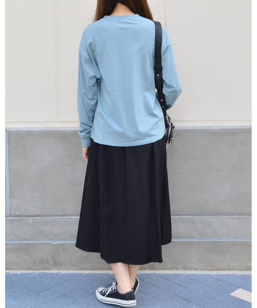 spiritoso(スピリトーゾ)の「【spiritoso】USAコットン ロンT(CP)(Tシャツ/カットソー・レディース・ブラック/カーキ/パープル/ブルー系その他/ベージュ・FREE)」の17枚目の写真