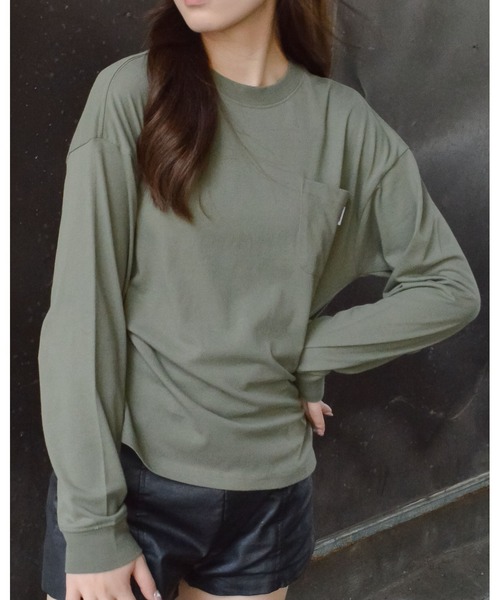 spiritoso(スピリトーゾ)の「【spiritoso】USAコットン ロンT(CP)(Tシャツ/カットソー・レディース・ブラック/カーキ/パープル/ブルー系その他/ベージュ・FREE)」の18枚目の写真