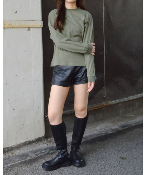 spiritoso(スピリトーゾ)の「【spiritoso】USAコットン ロンT(CP)(Tシャツ/カットソー・レディース・ブラック/カーキ/パープル/ブルー系その他/ベージュ・FREE)」の21枚目の写真
