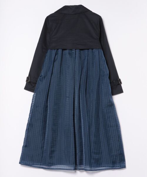 Settimissimo（セッティミッシモ）の「シアーチェックレイヤードトレンチコート（トレンチコート・レディース・キャメル/ネイビー・FREE）」の3枚目の写真