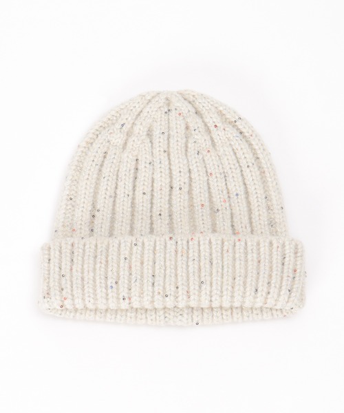 ikka（イッカ）の「ラメニットワッチ（ニットキャップ/ビーニー・キッズ・ライトグレー/コーラル・FREE）」の10枚目の写真