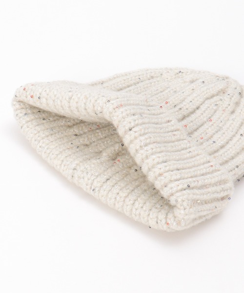 ikka（イッカ）の「ラメニットワッチ（ニットキャップ/ビーニー・キッズ・ライトグレー/コーラル・FREE）」の13枚目の写真