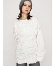 SHIRRING OVER SW TOPS シャーリング オーバー スウェット トップス トレーナー